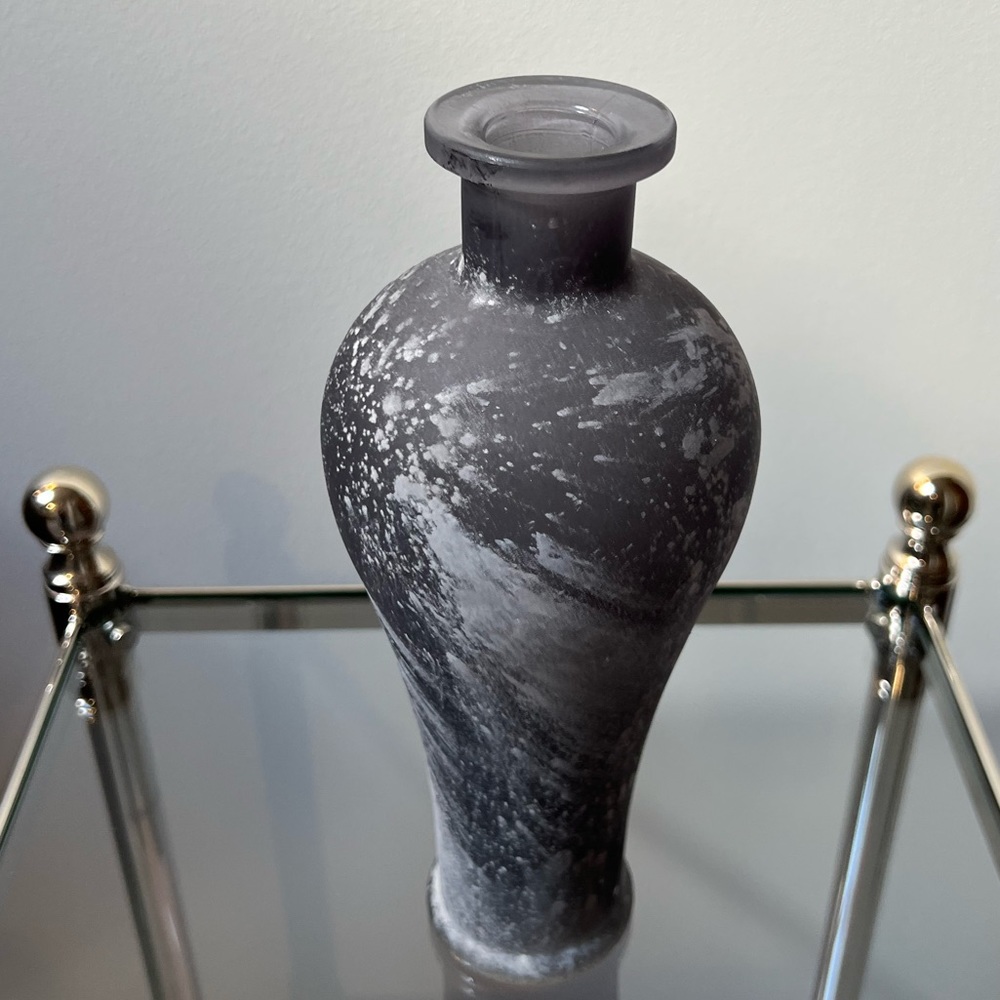 Frosted Gray Bud Vase